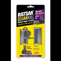 RATSAK Clean Kill Mouse Trap - 2pk