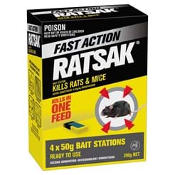 RATSAK 200g Fast Action Bait Station (4x50g)