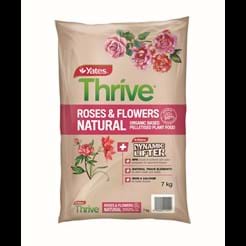 Yates 7kg Thrive Natural Roses & Flowers Organic Based Pelletised Plant Food