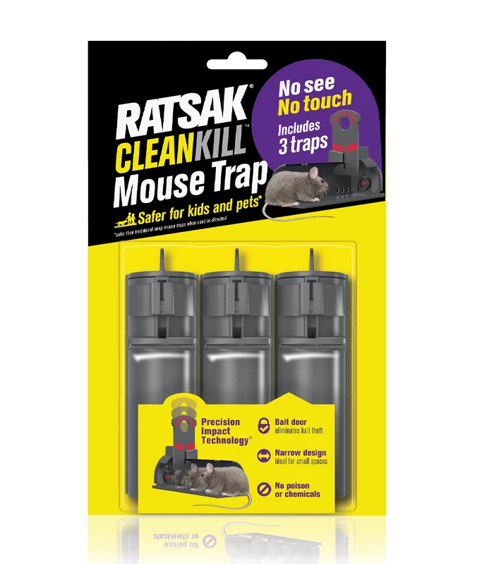 Eco-friendly Humane Free Mouse Trap No Kill Rodent Control Trap Transparent  Reusable Rat Trap Mouse Trap, 2 Pack