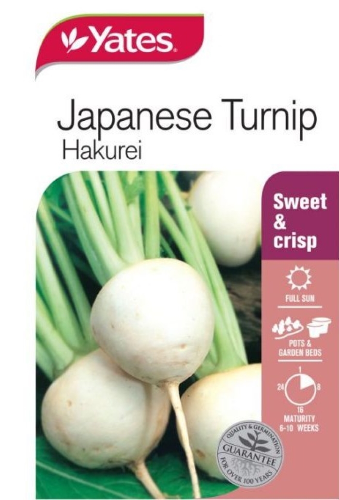 Japanese Turnip Hakurei Garden Seeds Yates Australia
