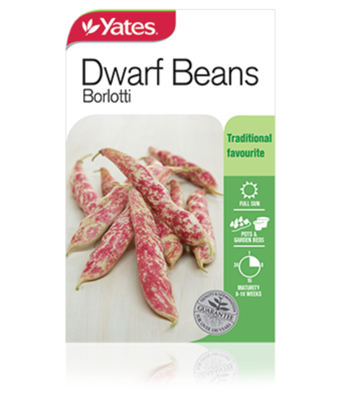 Beans Dwarf Borlotti Garden Seeds Yates Australia