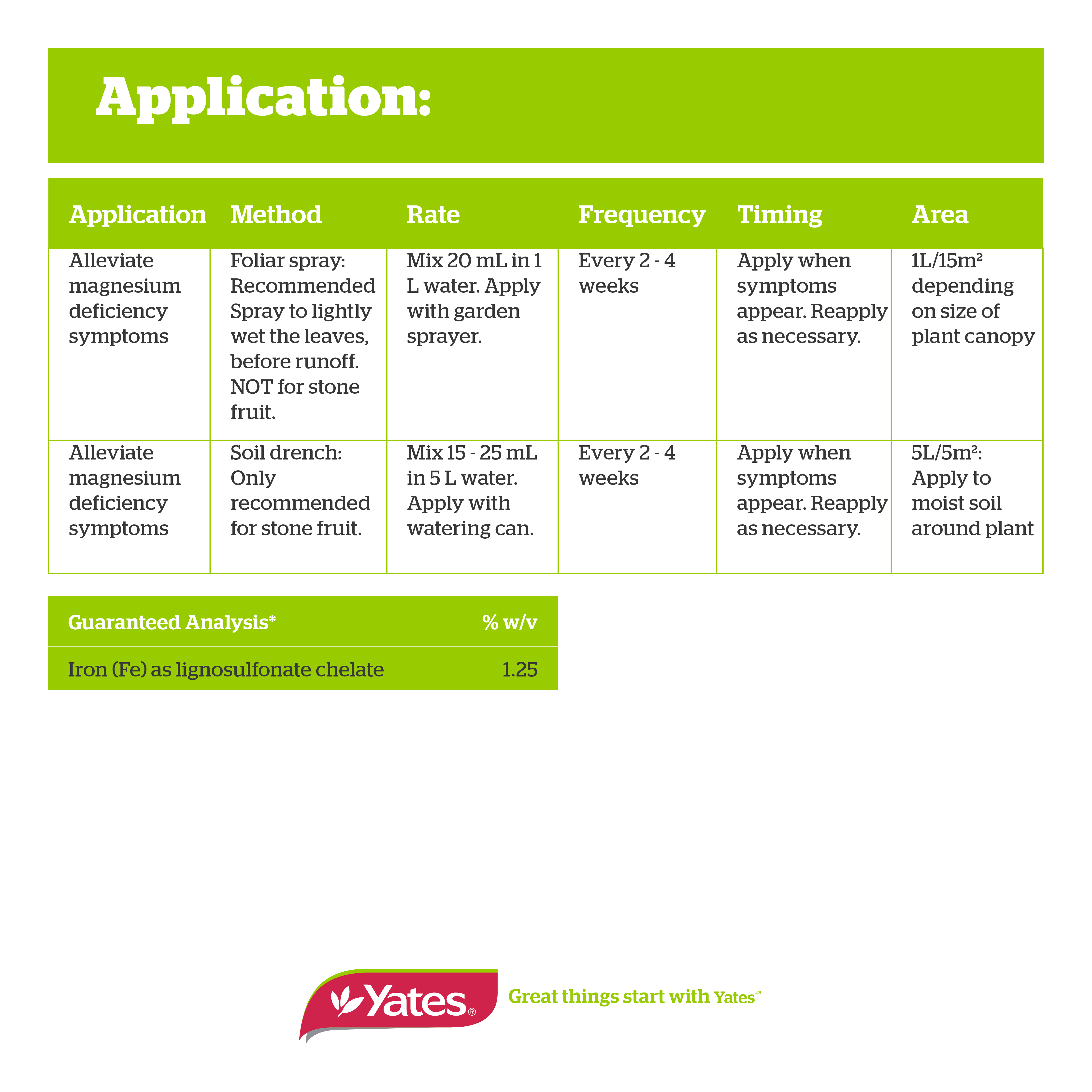 Yates 500mL Leaf Greener Magnesium Chelate Fertiliser