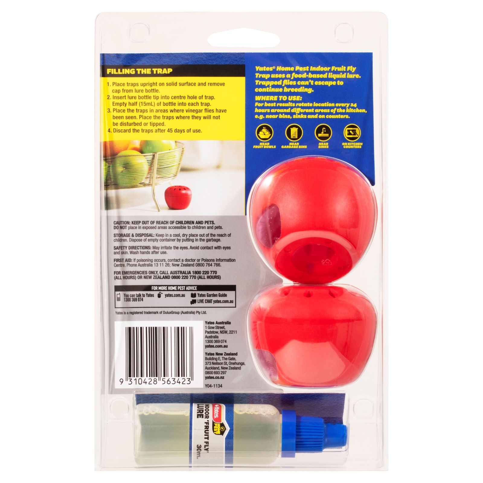 Yates Home Pest Indoor Fruit Fly Trap 2 Pack
