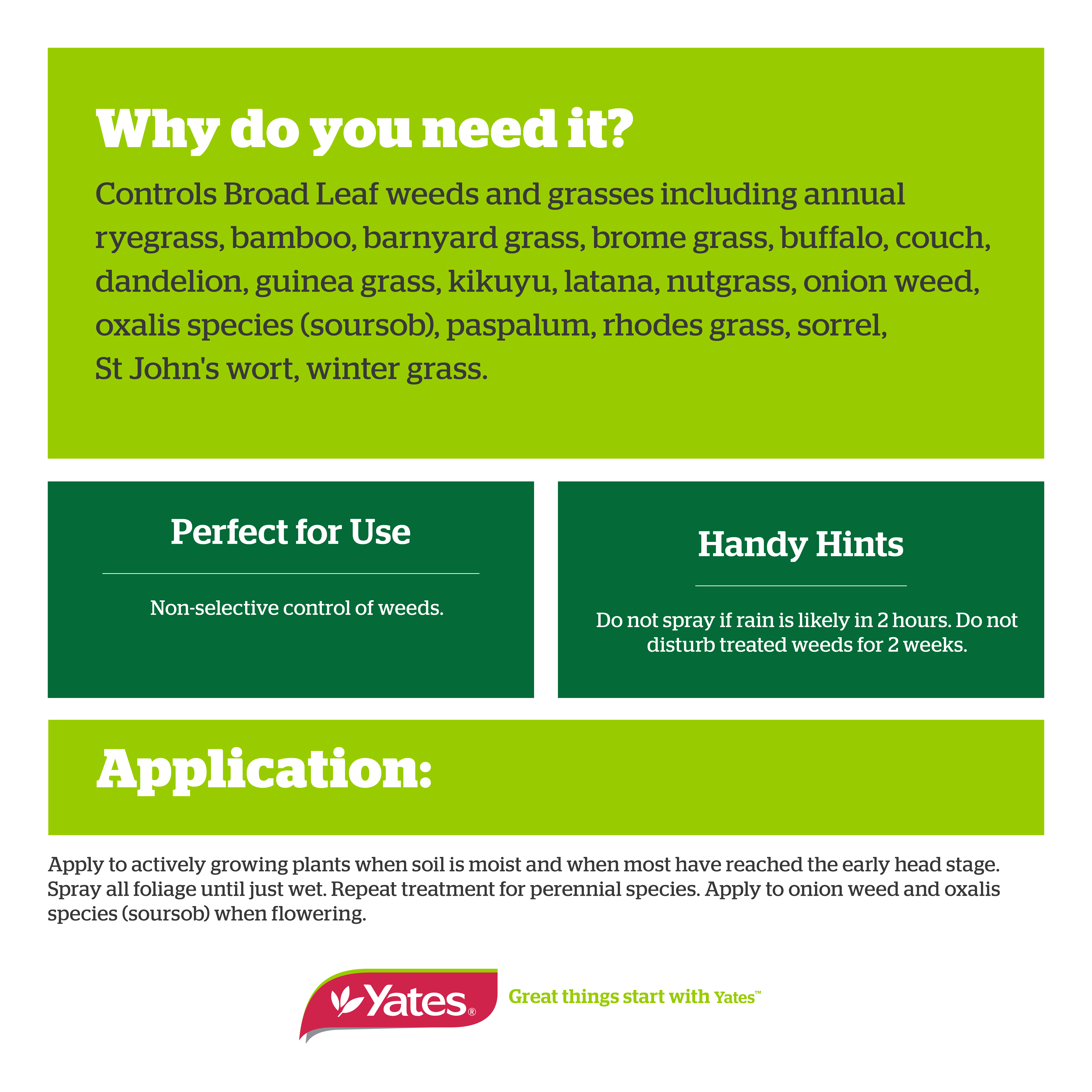 Yates Zero Weedkiller 48hr Action Ready To Use Yates Gardening Australia