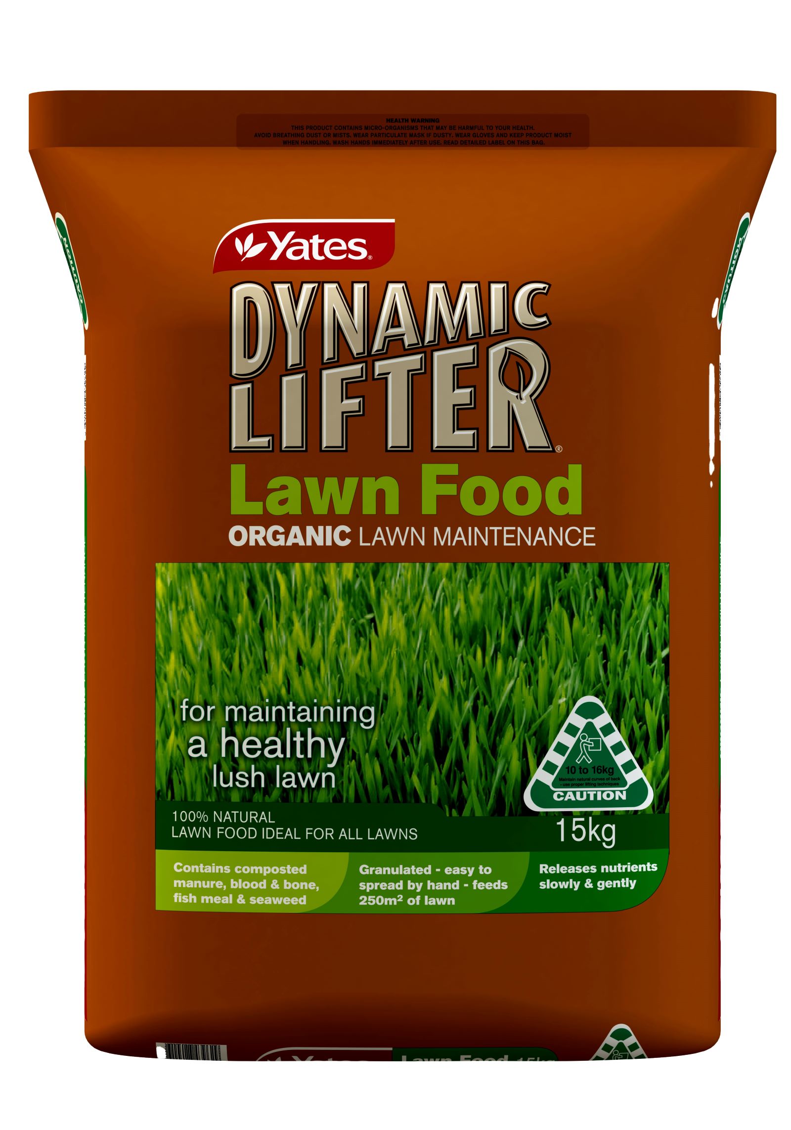 Yates 15kg Dynamic Lifter Organic Lawn Food — free download
