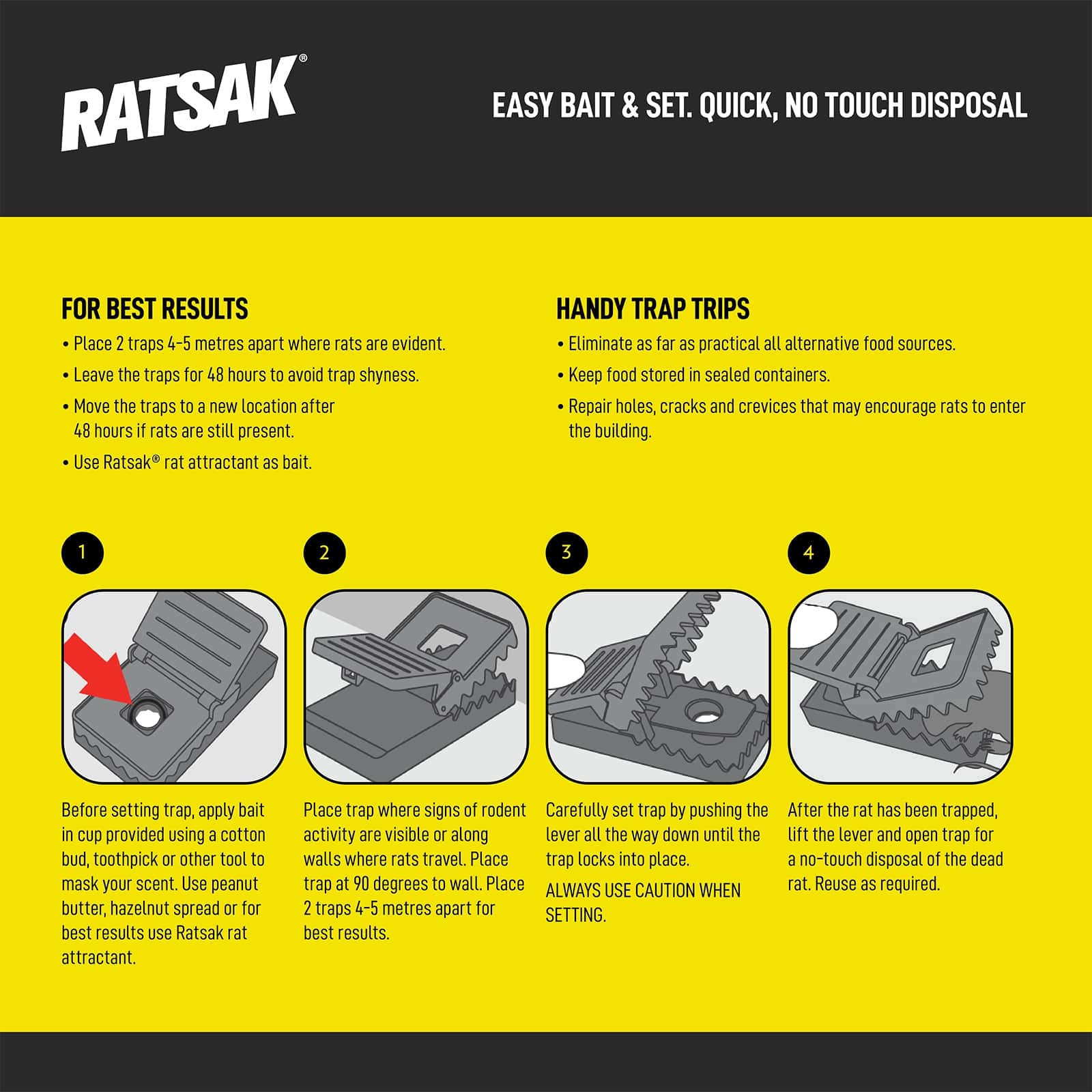 RATSAK Max Strength Rat Trap | Yates Gardening Australia