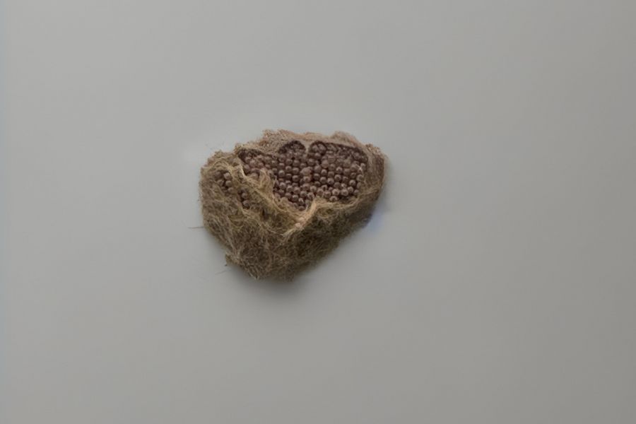 A closeup of the eggs of the Lawn Armyworm