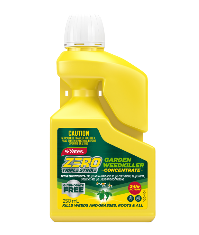 Yates 250mL Zero Triple Strike Garden Weedkiller Concentrate