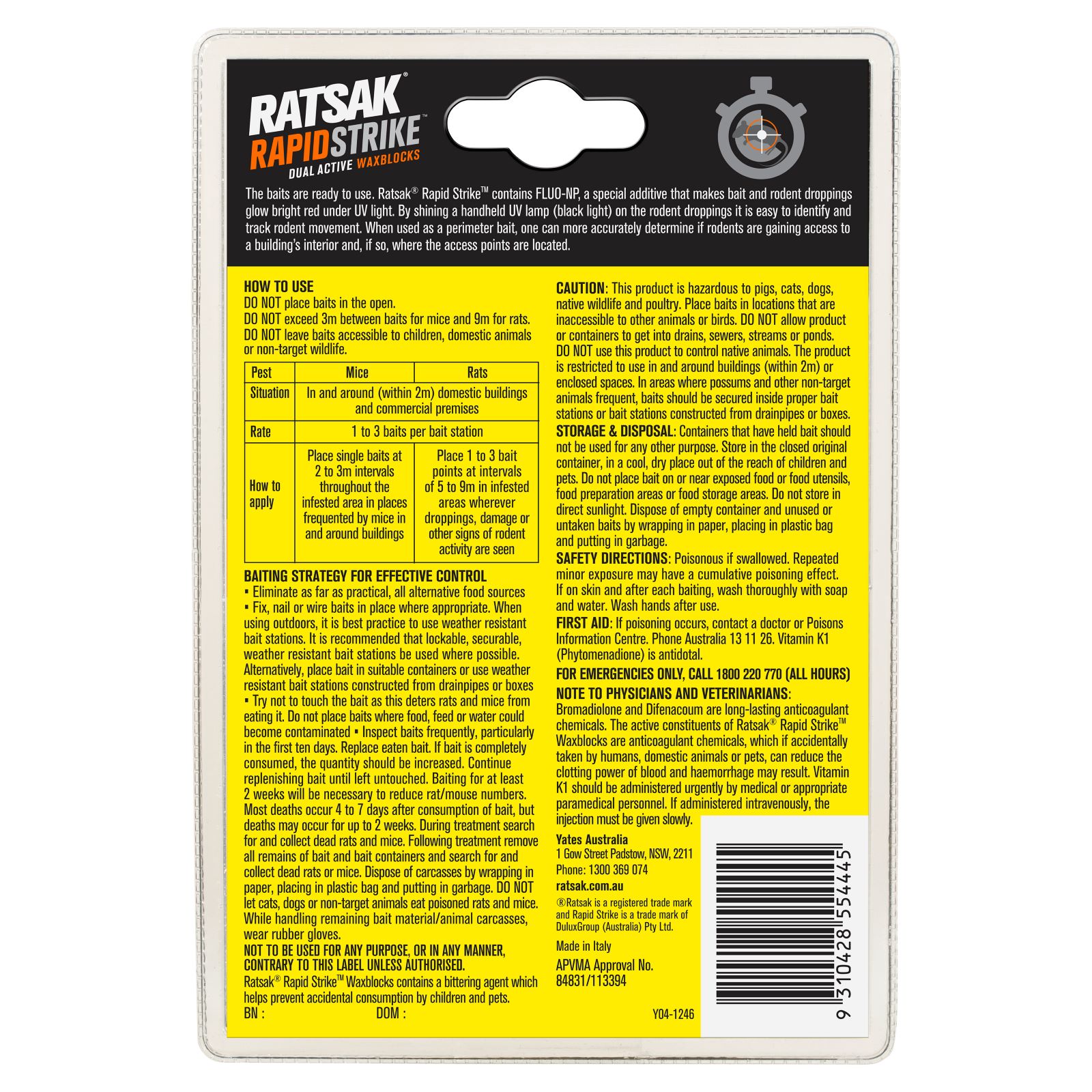 RATSAK Rapid Strike Advanced Dual Active Soft Bait | Yates Gardening ...