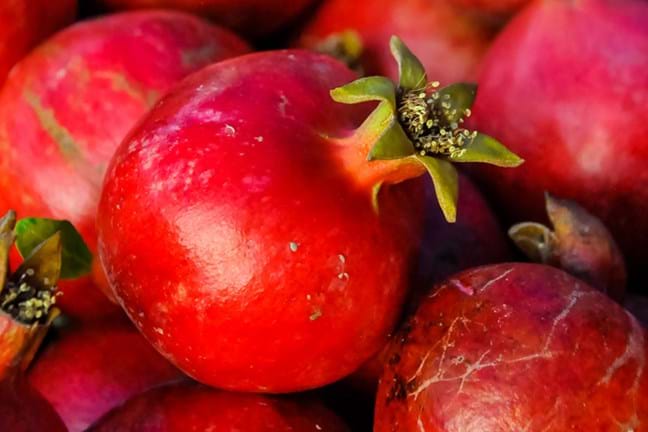 Closeup of pomegranate fruit