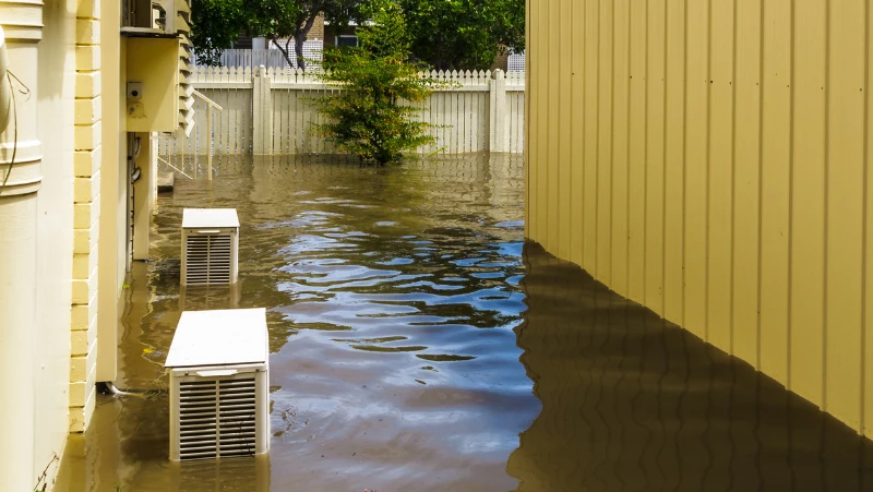 Flood Backyard Water Damage