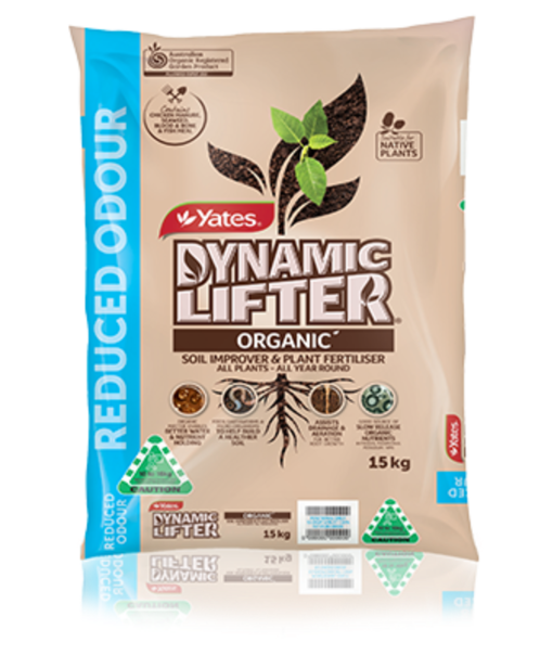 Yates Dynamic Lifter Reduced Odour Soil Improver & Plant Fertiliser ...