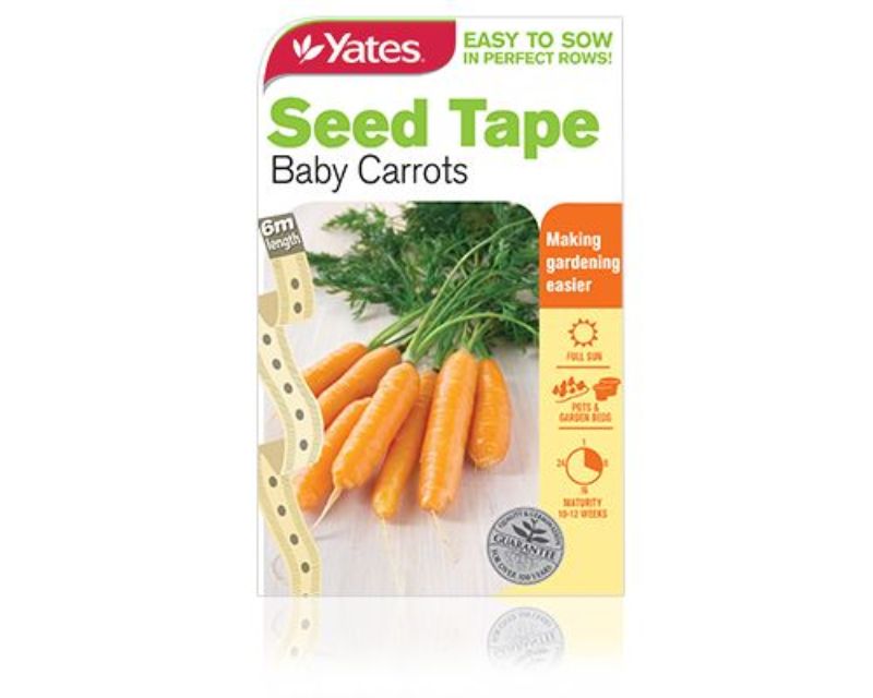 Seed Tape Baby Carrot Vegetables Yates Seeds for Gardens