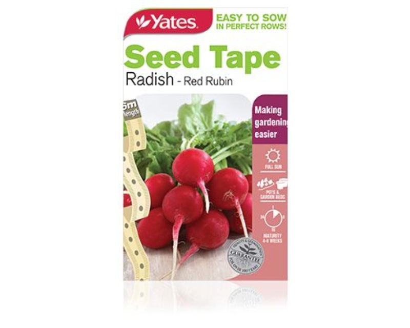 Seed Tape Radish - Red Rubin | Vegetables | Yates Seeds for Gardens