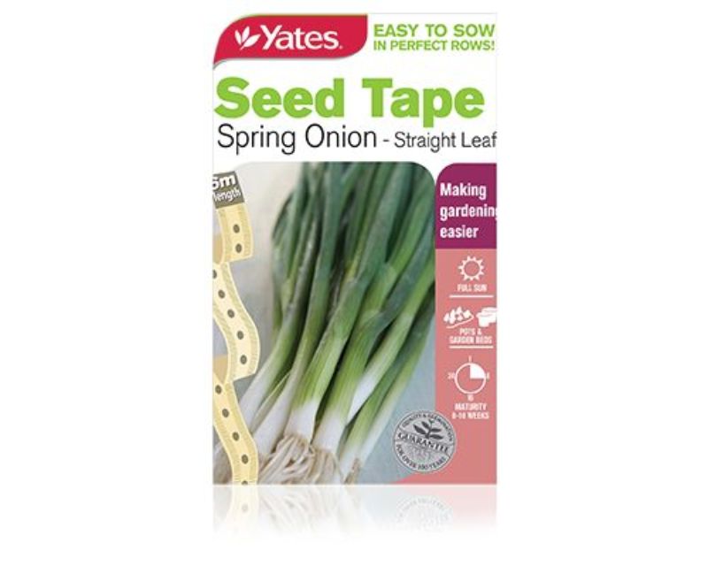 Seed Tape Spring Onion Straight Leaf Vegetables Yates