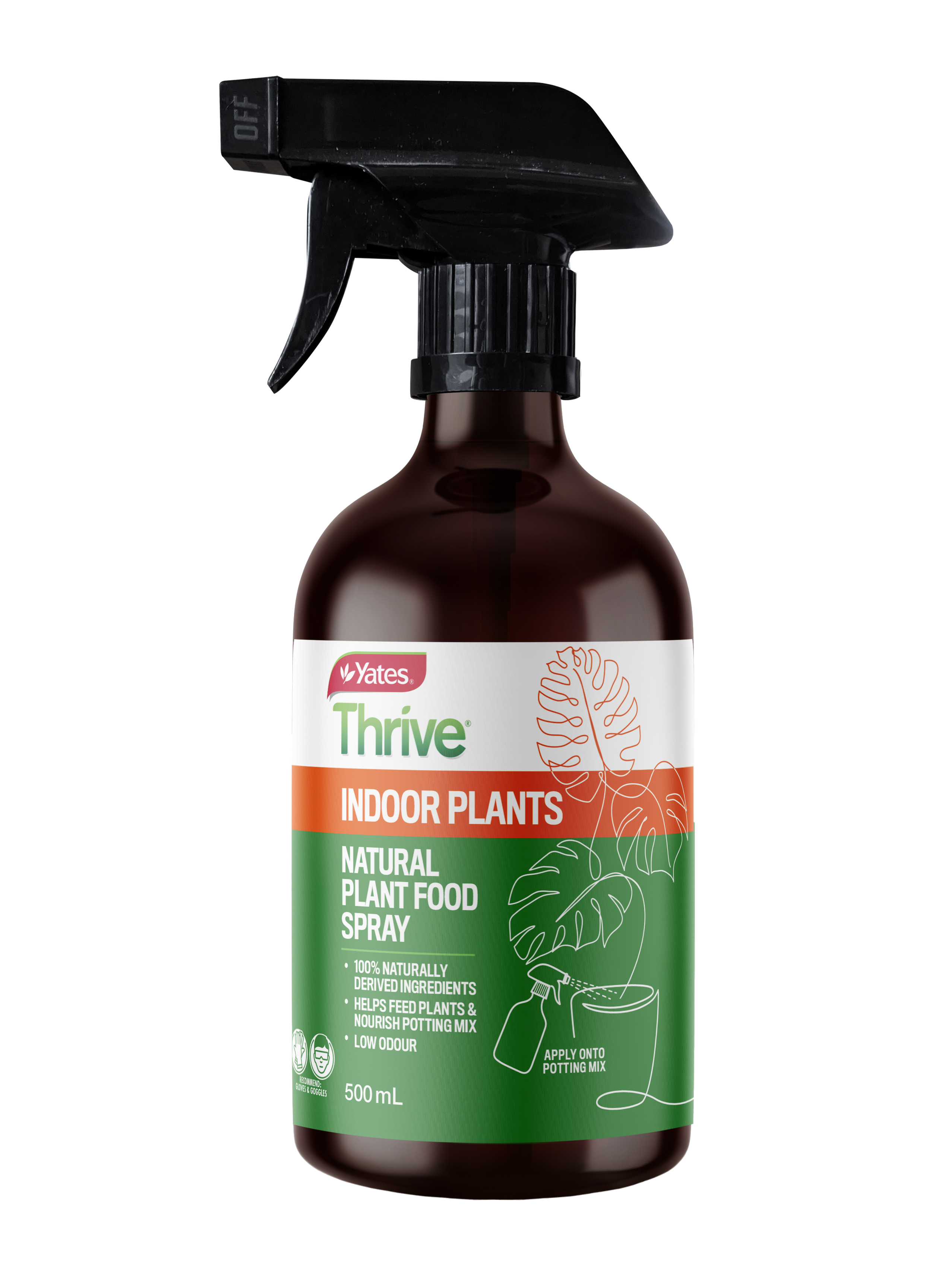 Yates 500mL Thrive Natural Indoor Plant Food Spray ReadytoUse