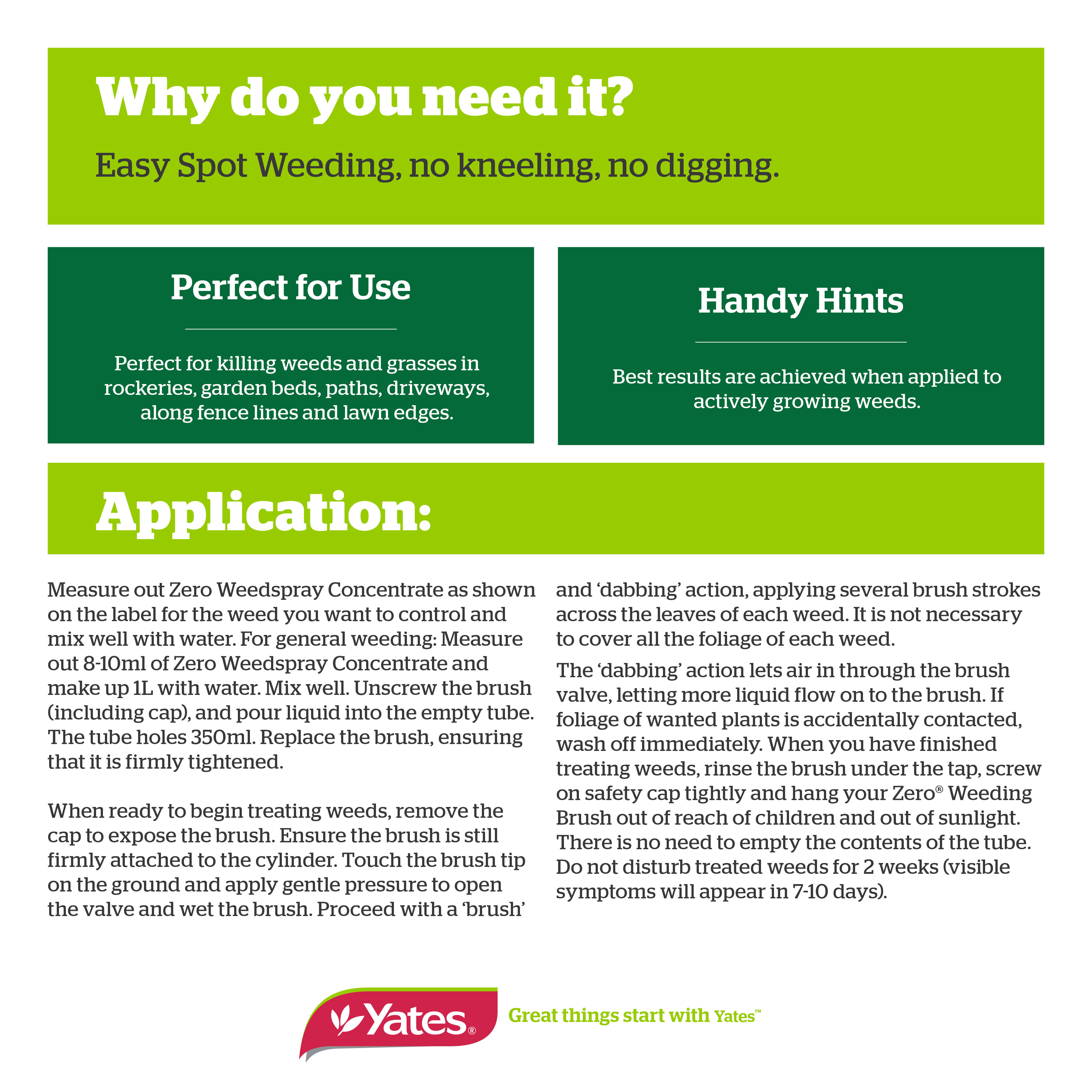 Yates Zero Weeding Brush Yates