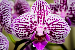 Moth Orchid (phalenopsis spp.) - white flower with purple spotty lines