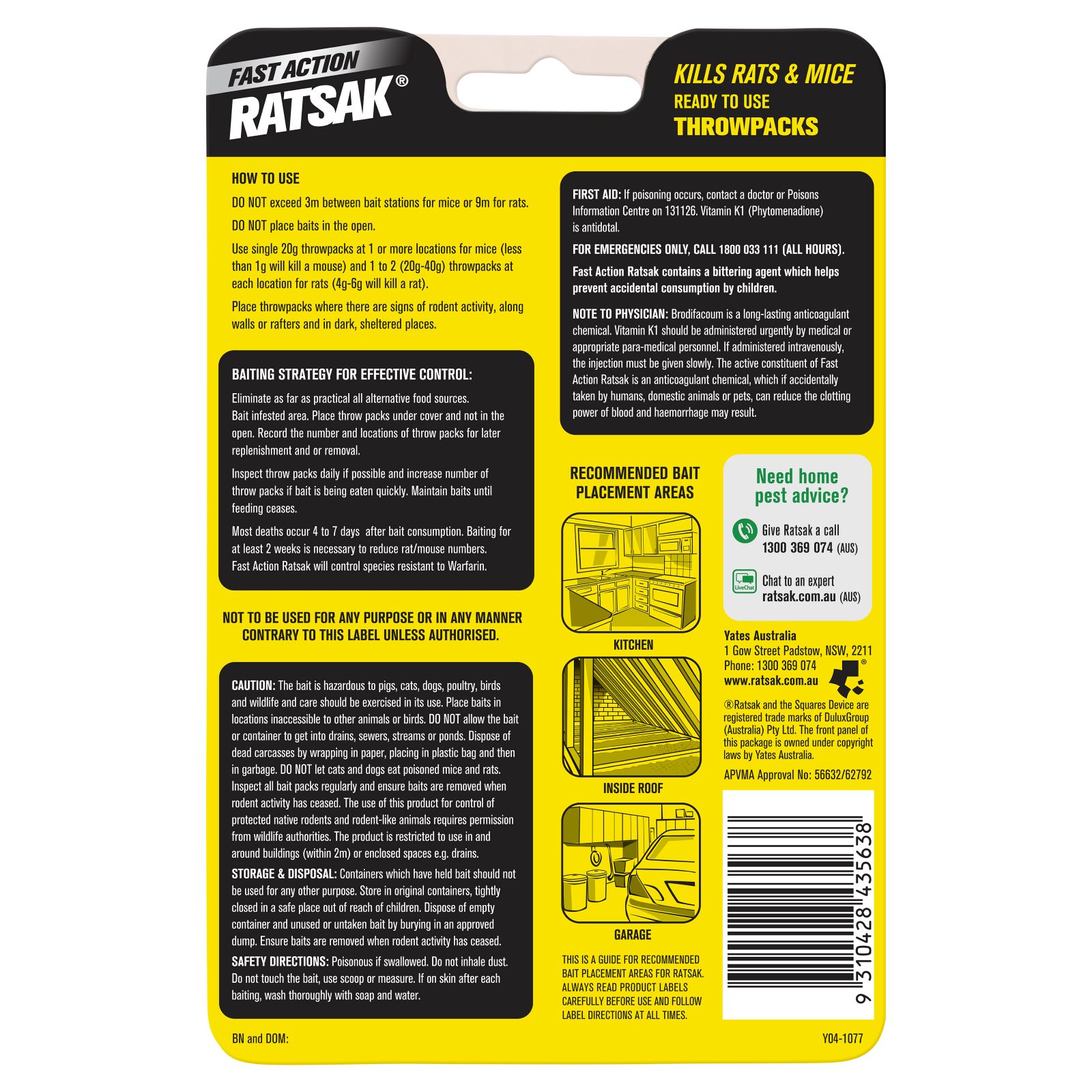 RATSAK Fast Action Throw Packs | Yates Gardening Australia