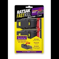 RATSAK Fastkill Mouse Traps - 3pk