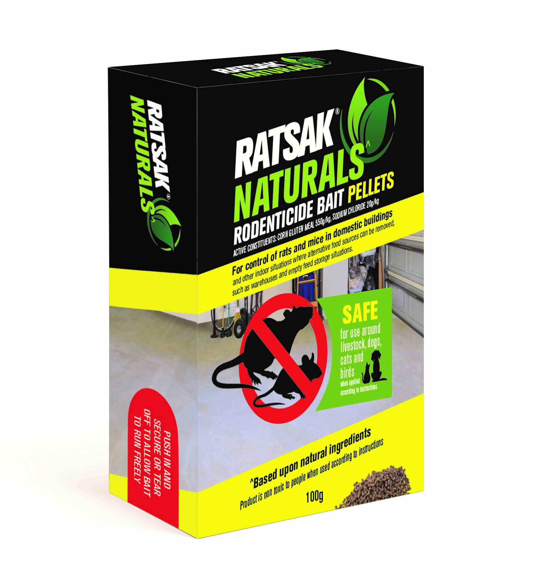 RATSAK 100g Naturals Rodent Bait Pellets